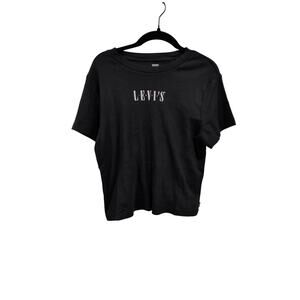 Levi's Women's Graphic Sporty T-Shirt Black Tee Size L